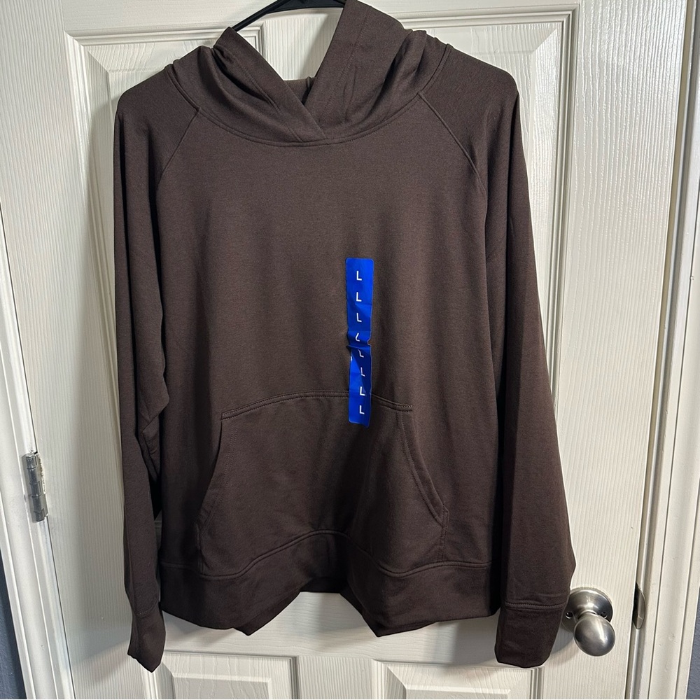 NWT Women’s Danskin Dark Brown Hoodie from Costco, size Large